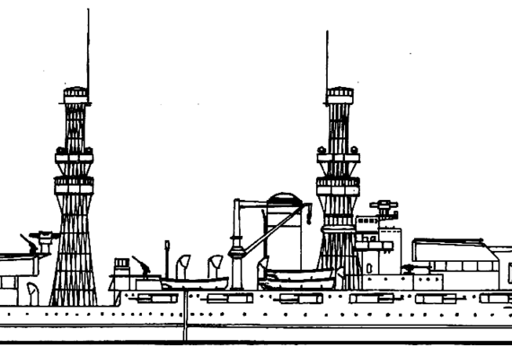 Combat ship USS BB-39 Arizona 1921 [Battleship] - drawings, dimensions, figures